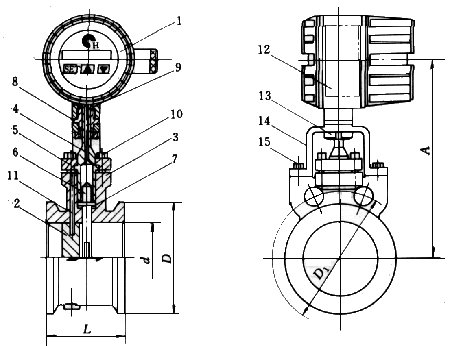 圖9 應力式渦街流量計